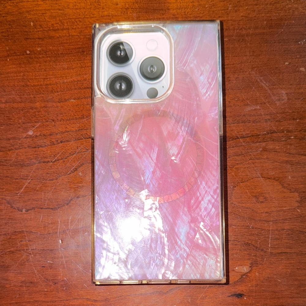 Flaunt SQUARE Pink Iridescent Phone case